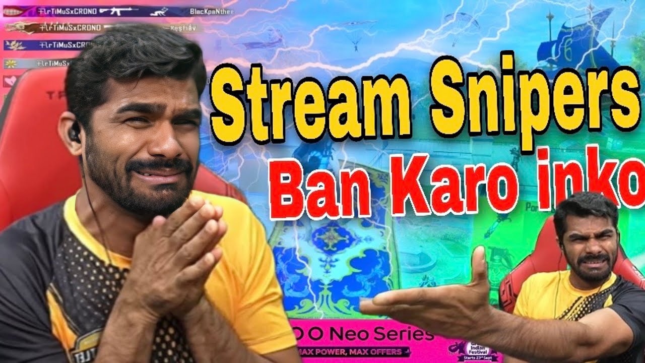 Shreeman Legend Vs Stream Snipers intense Fight Shreeman Legend 4 Vs 4 Full Frustrated Moment 