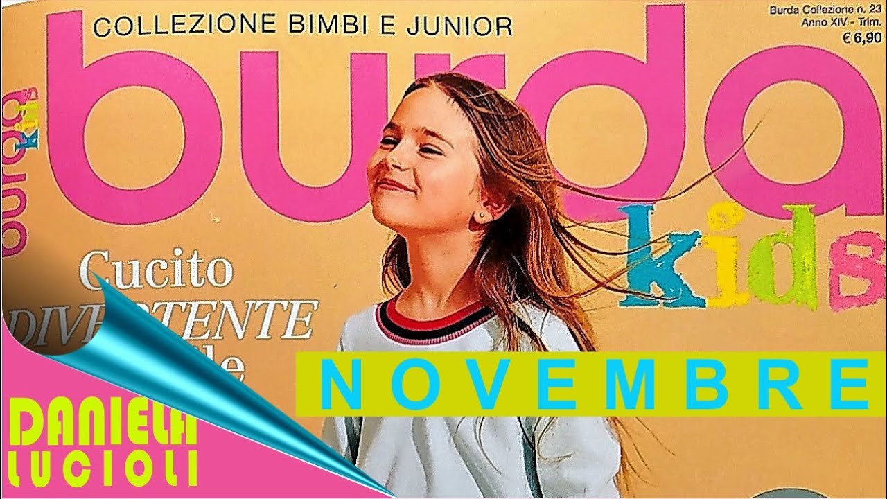 BURDA KIDS NOVEMBRE2020,VESTITI PER BAMBINI e JUNIOR CARTAMODELLI ABITI,PANTALONI UNISEX,GONNA,GILET