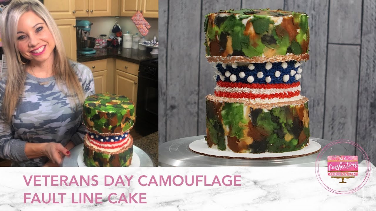 Торт «Камуфляжная линия разлома» ко Дню ветеранов