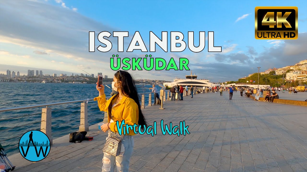 ⁴ᴷ⁵⁰  🇹🇷 Walking Through Istanbul Bosphorus in Üsküdar.(ISTANBUL WALK)