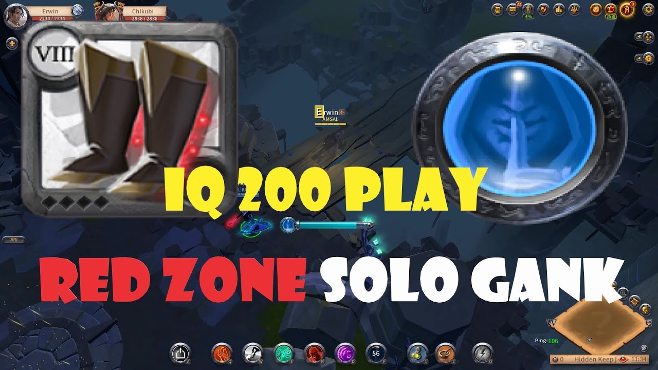 알비온 온라인 East Server  IQ 200 PLAY - Red Zone Solo Gank