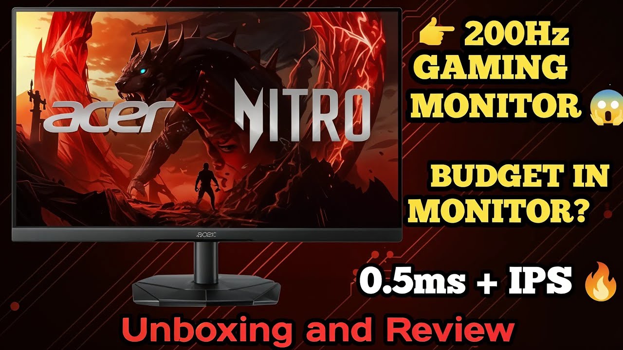 Acer Nitro KG271 X1 Gaming Monitor Unboxing & First Look | 200Hz | IPS | HDR10