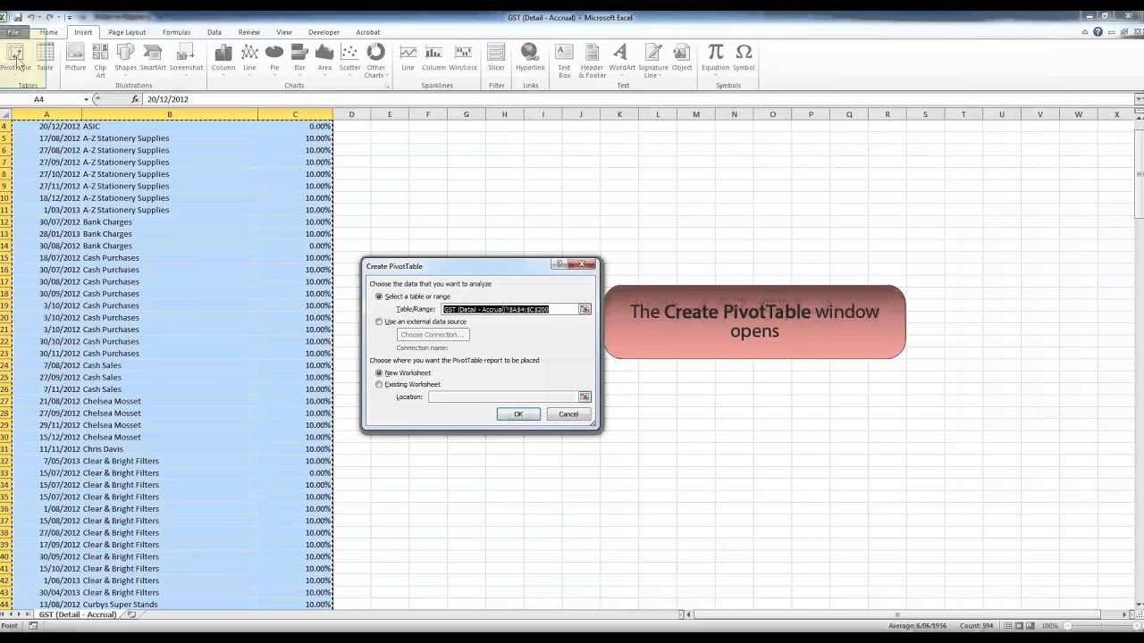 Reconciling GST in MYOB