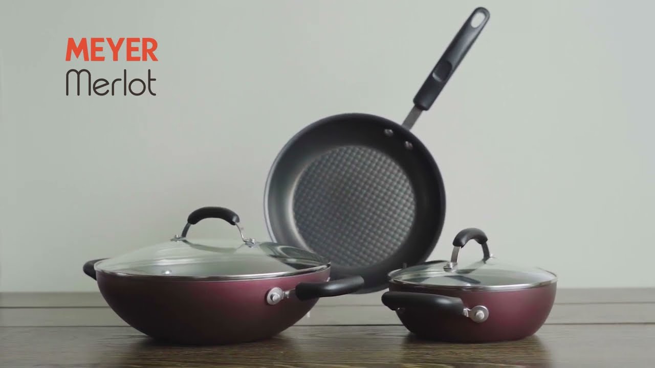 Colourful kitchen addition | Meyer Merlot nonstick cookware | Chip and crack resistant non stick