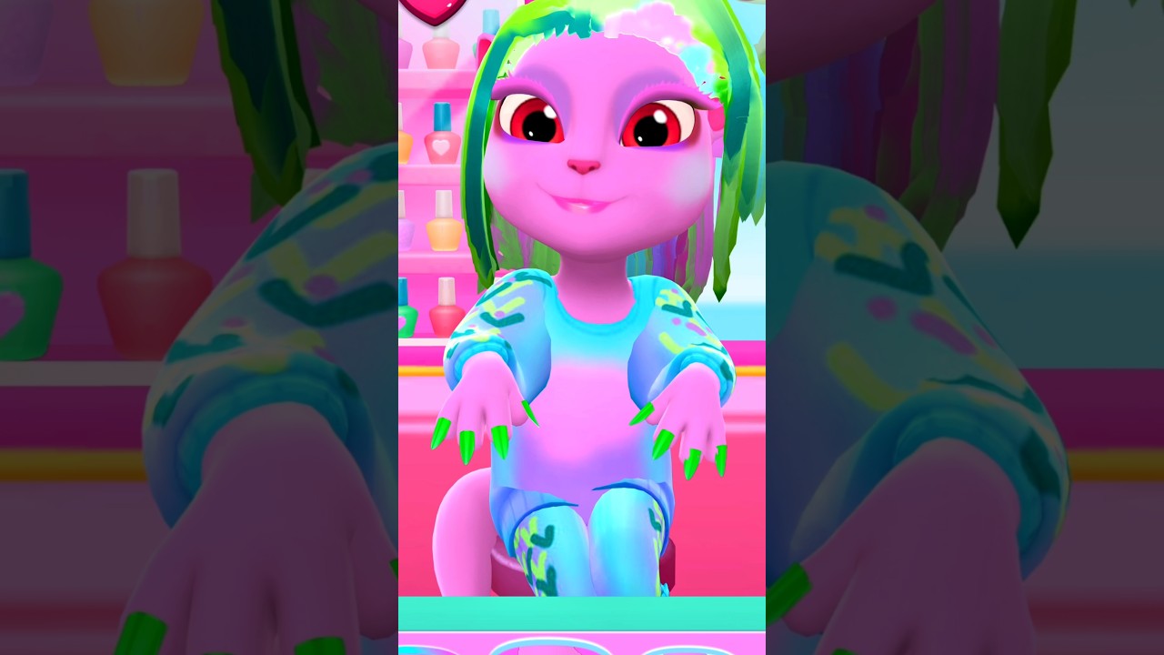 New Nail Salon My Talking Angela 2 New Update #mytalkingangela2 #mytalkingangela #newupdate #nails