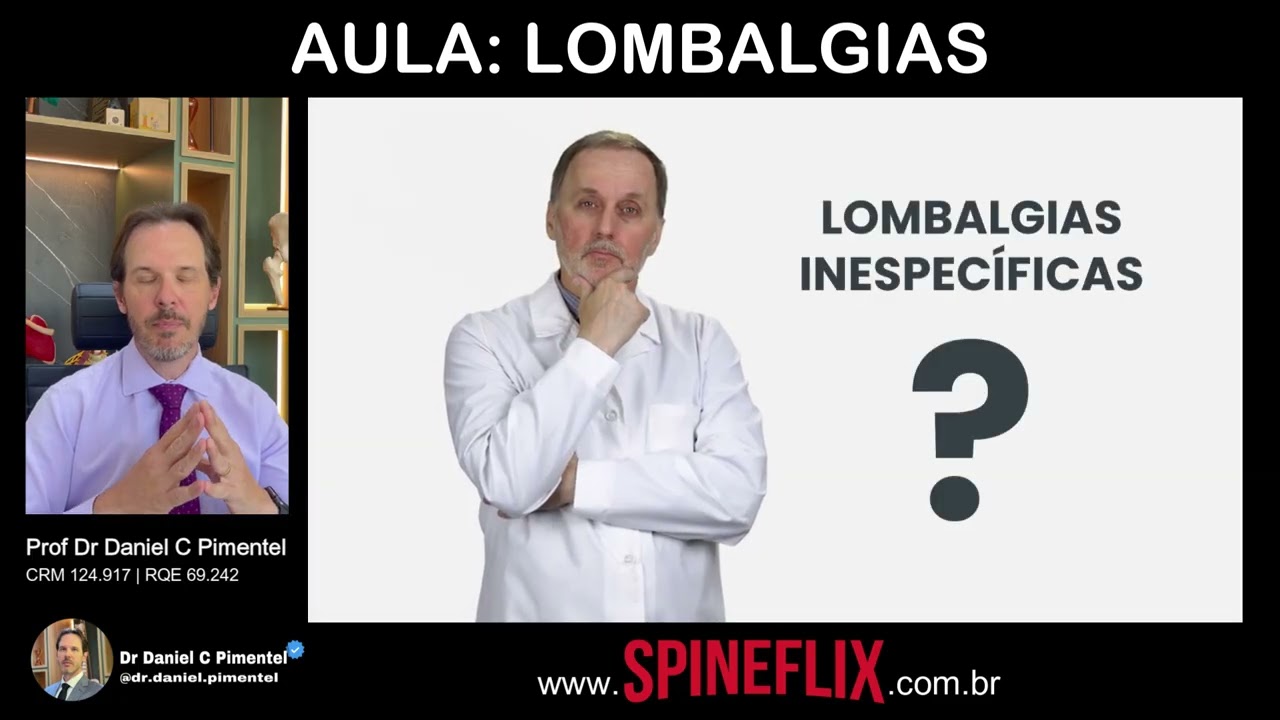 Dor lombar - o que todo profissional de saude (e curiosos) deveriam saber! Aula completa! 2026