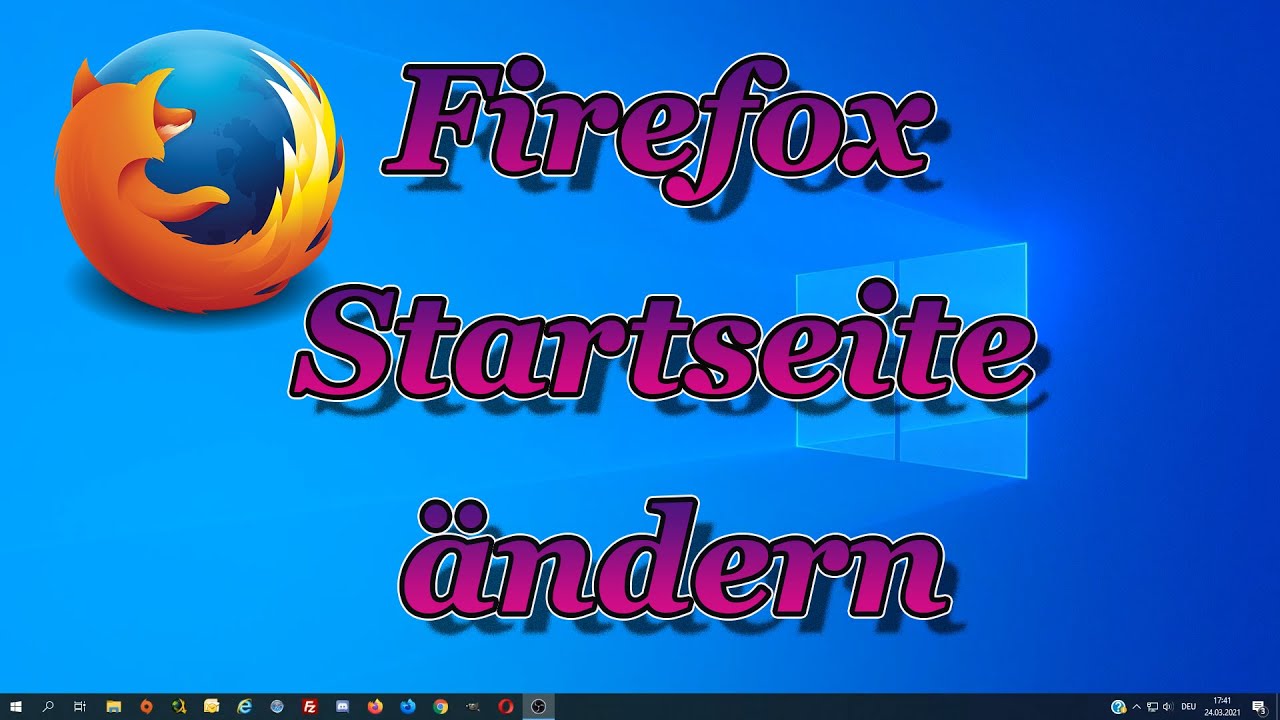 Firefox Browser Startseite festlegen/ändern