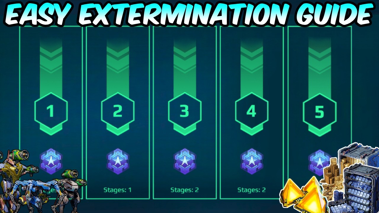 War Robots | Easy Extermination Guide to complete all levels #warrobots