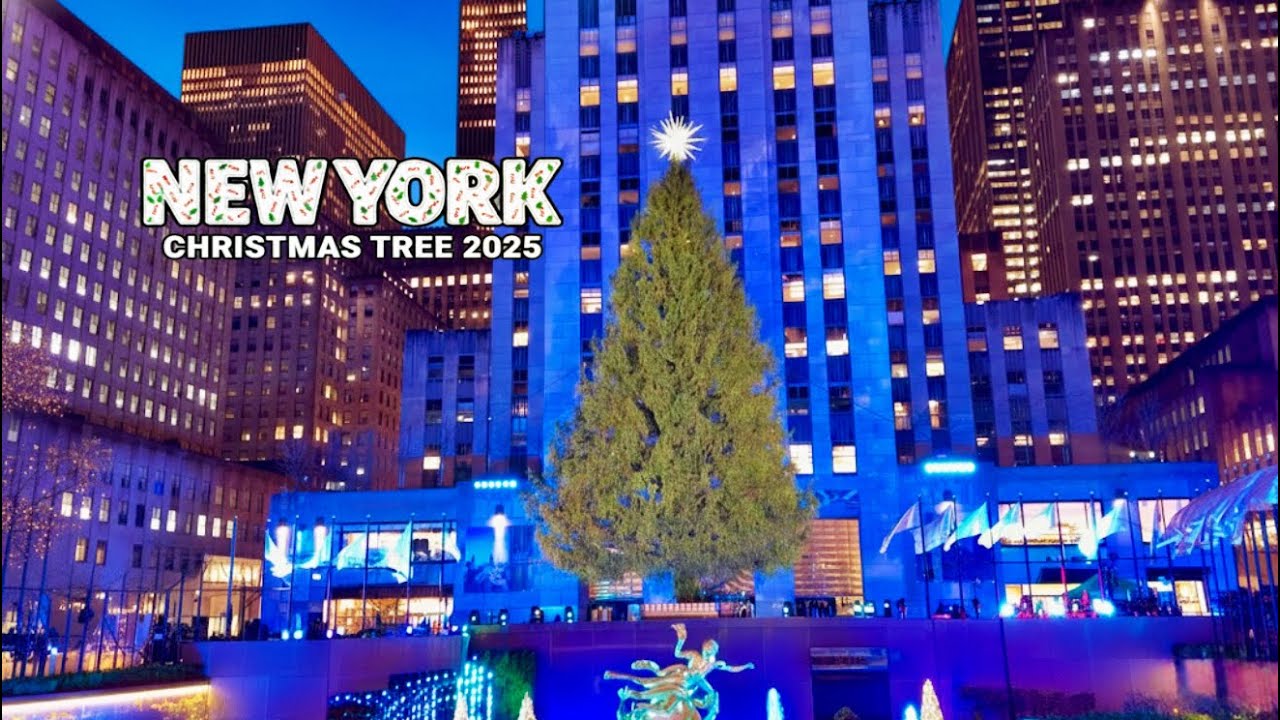 Rockefeller Center Christmas Tree Lighting Preparation 2025 & Bryant Park Christmas Walk in NYC 4K