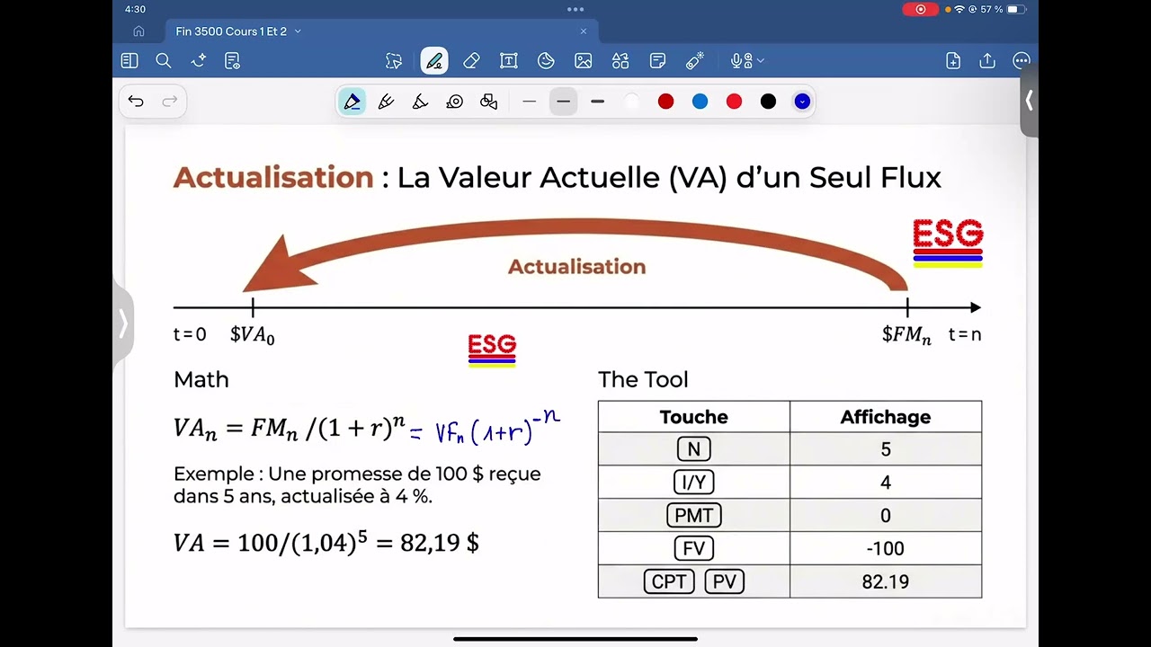 FIN 3500 COURS 1 LES MATHEMATIQUES FINANCIERES PART 2