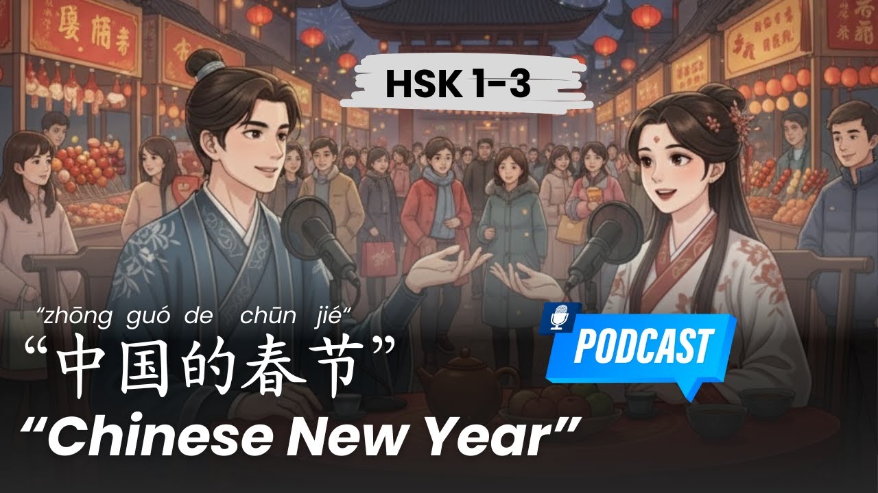 HSK 1-3 l Chinese New Year l 中国的春节 l Chinese Podcast