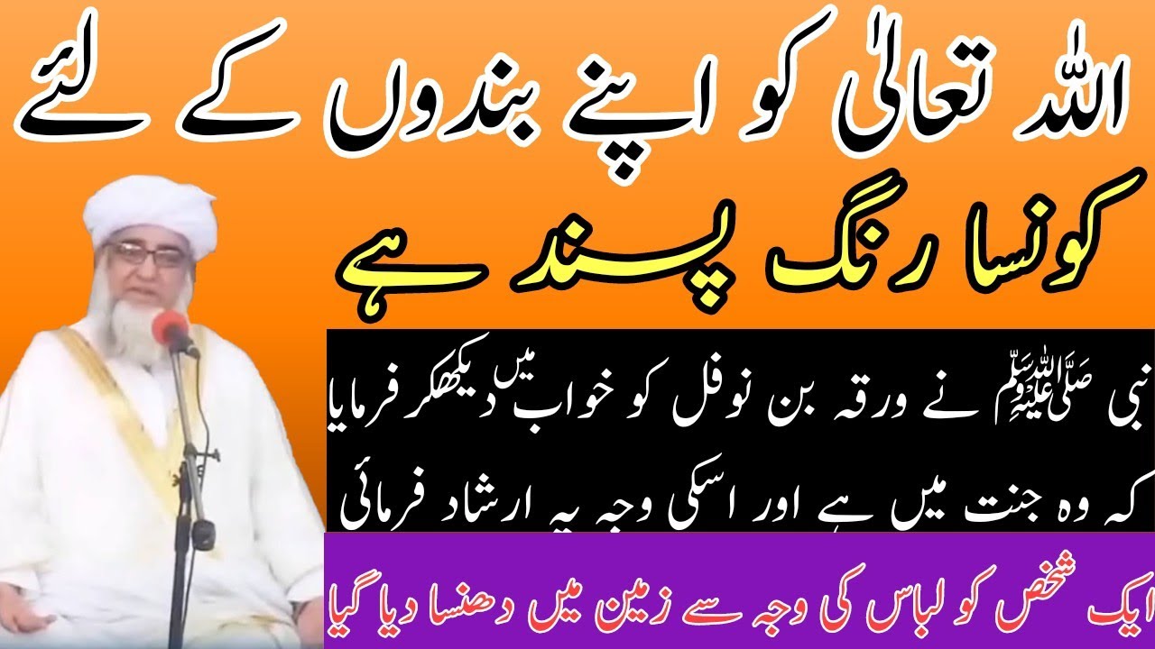 Allah ko apne bando ke liye konsa rang pasand he| اللہ تعالیٰ کو اپنے بندوں کے لئے کونسا رنگ پسند ہے