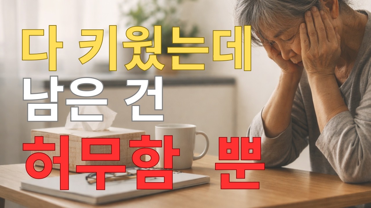 자식 다 키우고 나서야 알았습니다🌱