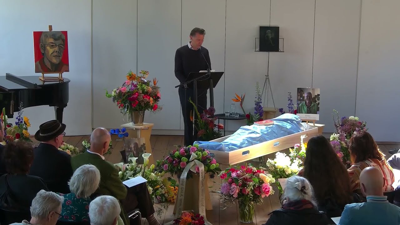 Uitvaartbijeenkomst voor Gert Hekma