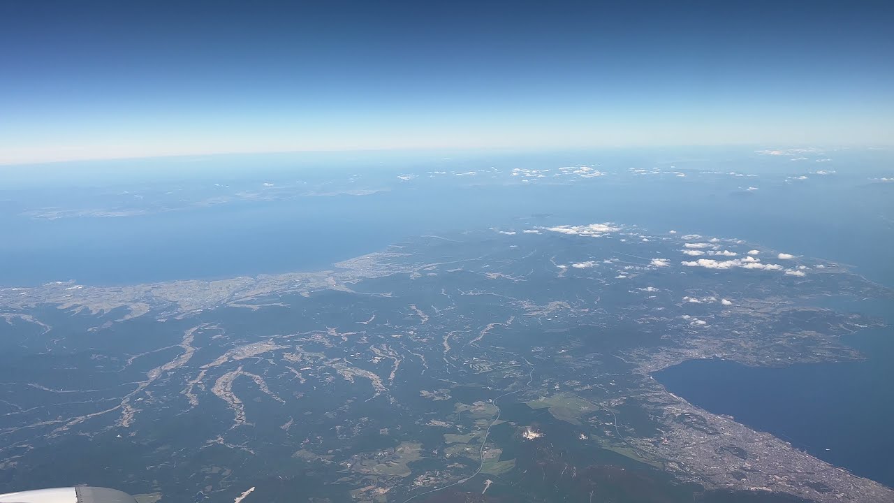 長崎空港出発から離陸の様子！飛行機から眺める九州！