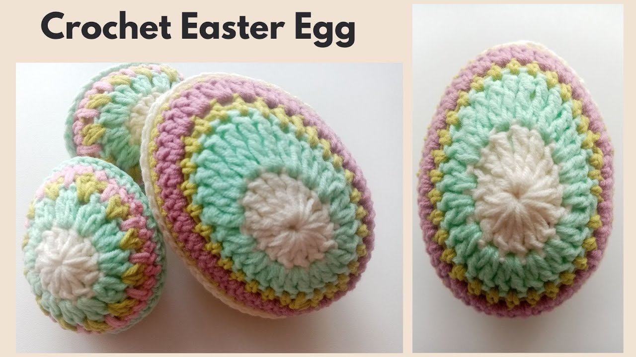 Make  big crochet easter egg 10 cm with me