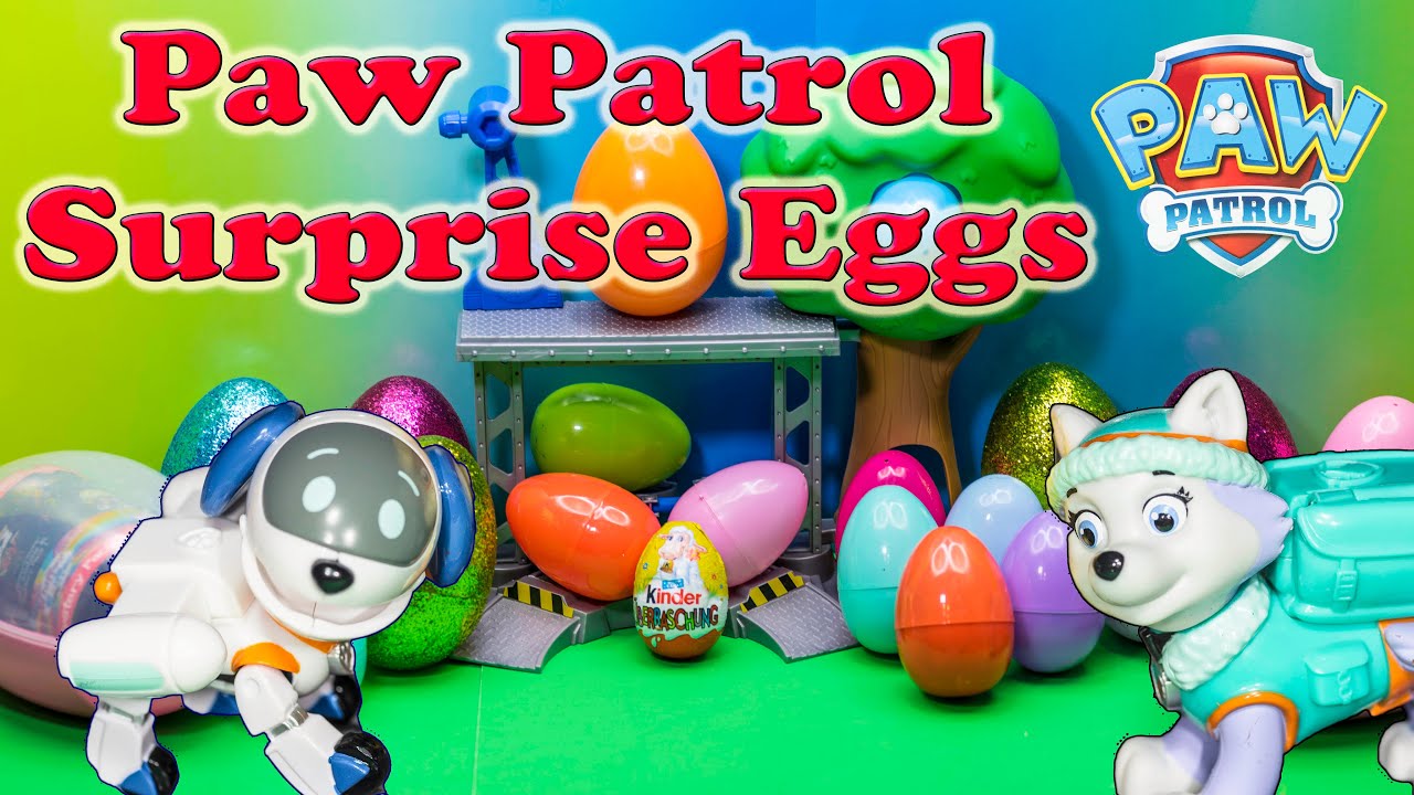 PAW PATROL  Surprise Eggs Search for RoboDog Kinder Surprise Eggs paw Patrol Video