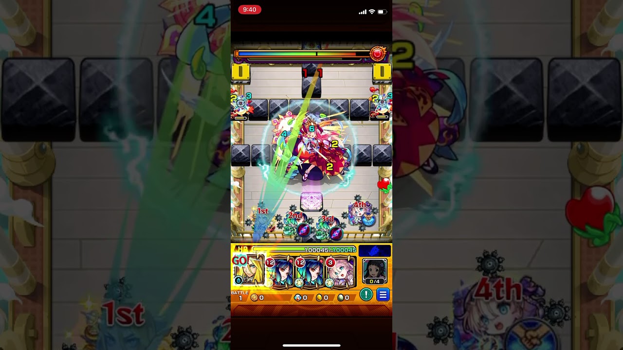 【モンスト】天魔試練10の間キリンジワンパン 10%削り不要ルート(撮り直し)