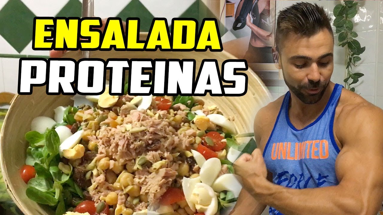 ENSALADA PROTEINAS || RECETAS FITNESS ||  ATÚN, HUEVOS Y FRUTOS SECOS