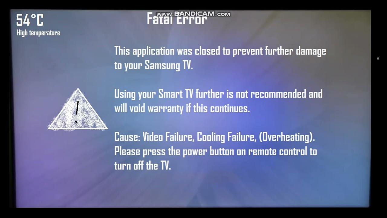 2017 Samsung Smart TV overheating killscreen remake [100K views]