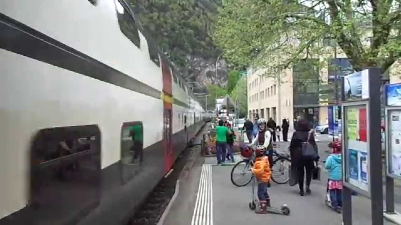 IC2000 and RBe 540 053-5 at railroad station Interlaken West!