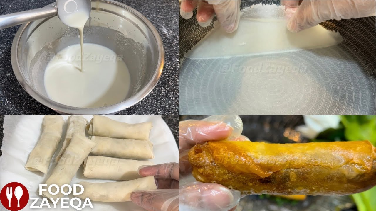 Spring Roll Sheet Recipe | Homemade Crispy & Easy Spring Rolls | Food Zayeqa