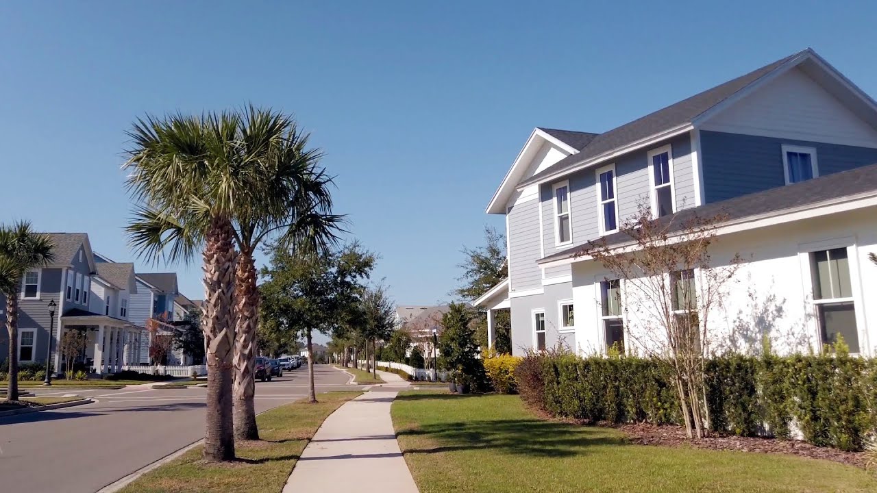 Florida Walk: Charming Streets of Oakland Park in Winter Garden · Orlando Suburbs 4K