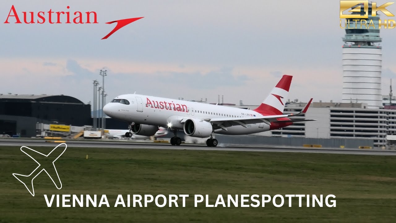 10 GREAT AUSTRIAN AIRLINES LANDINGS | Vienna International Airport Plane Spotting 4K 🇦🇹