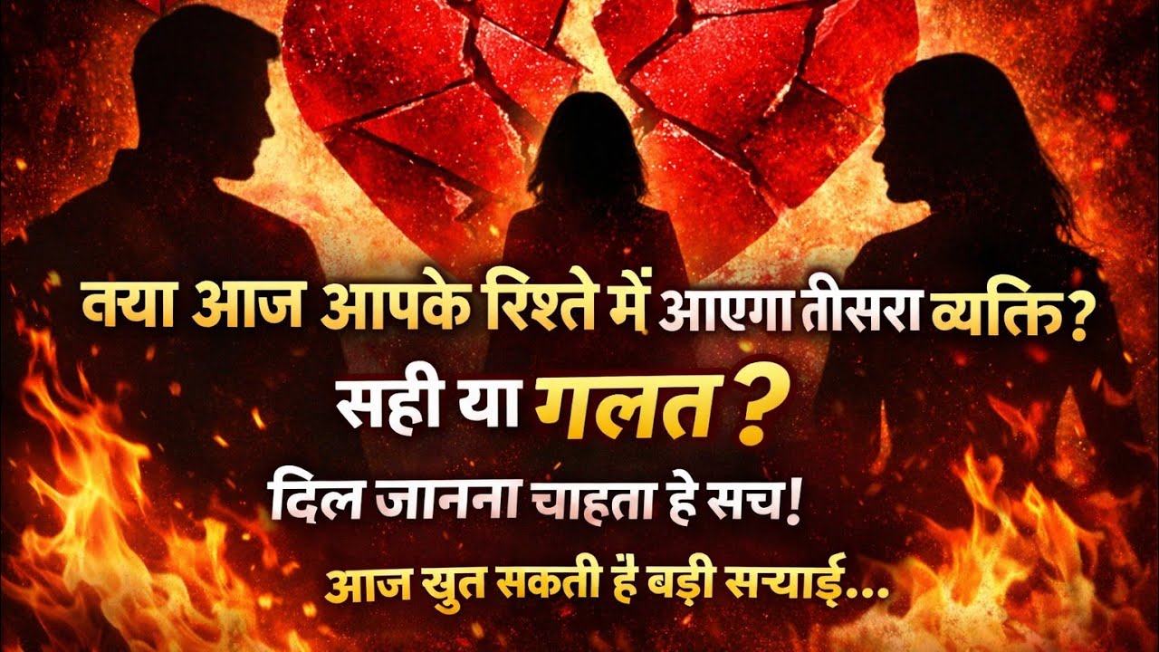 आज की ऊर्जा साफ संकेत दे रही है कि आपके जीवन में थर्ड पार्टी सिचुएशन प्रवेश कर सकती है। 
