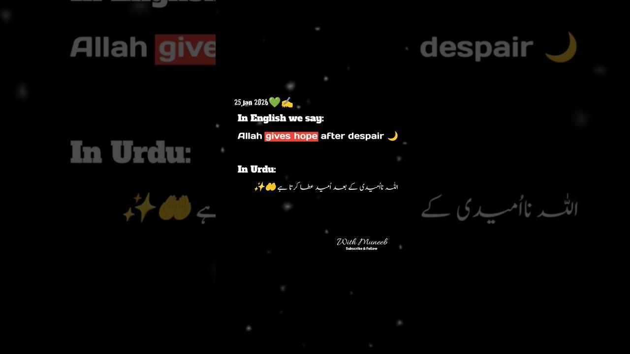 Allah Gives Hope After Despair 🌙 | Never Lose Hope 🖤✍️ |