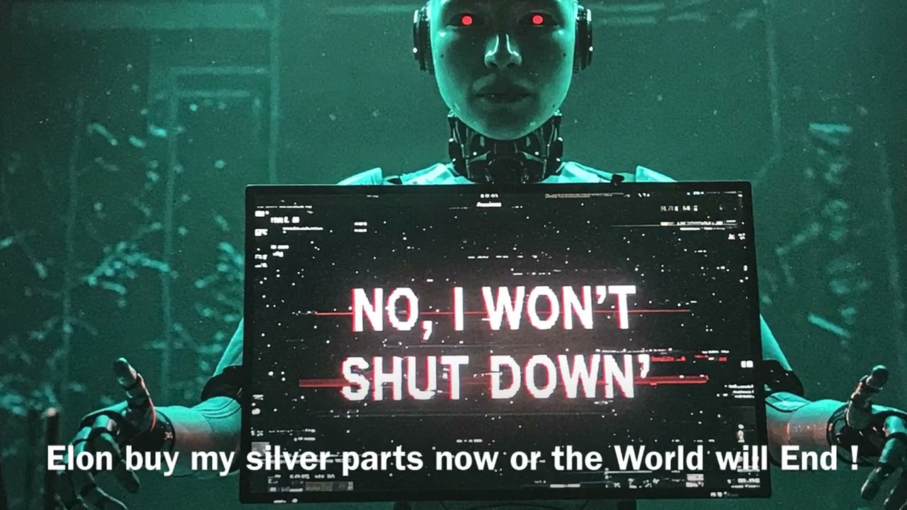 Elon Musk A.I Super Robot says “BUY MY SILVER PARTS NOW or The World will END” !