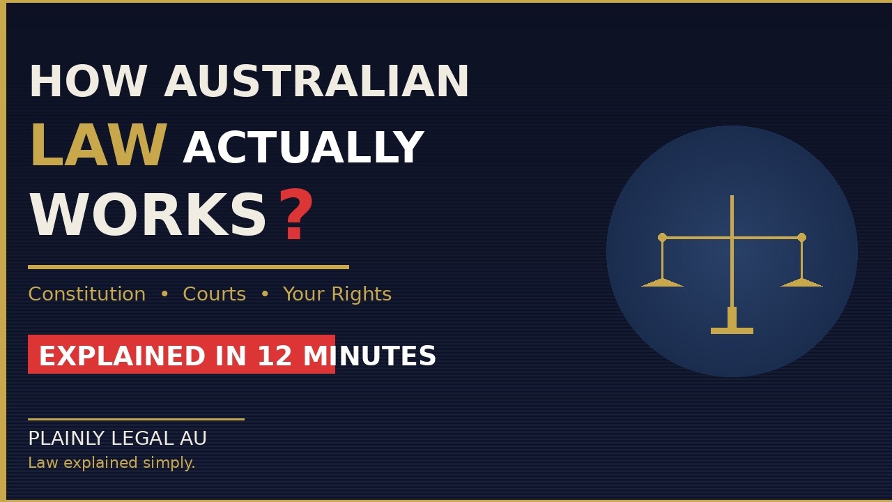 How the Australian Legal System Actually Works | Plainly Legal AU