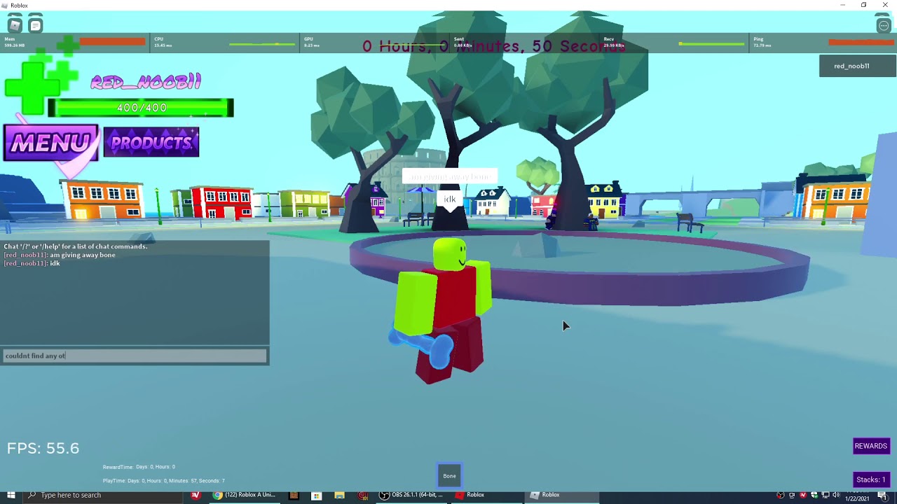 Roblox : A Universal Time Bone Giveaway!