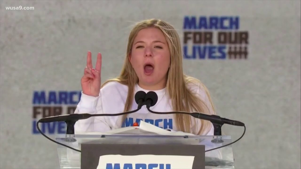 Student from Parkland FL, Jaclyn Corin speaks at March For Our Lives Rally