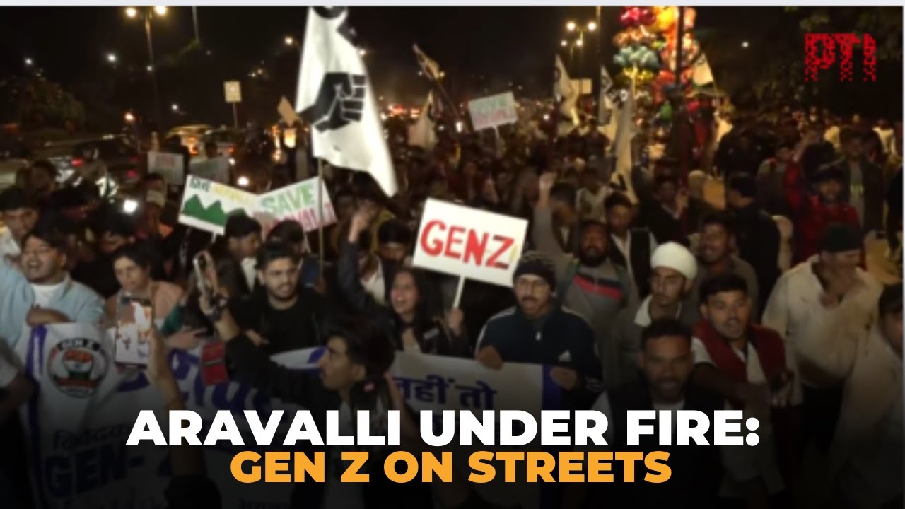 Jaipur witnesses ‘Gen Z’ protest over Aravalli elevation-based definition