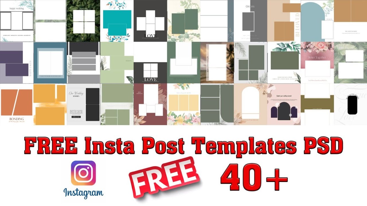 Insta Post Templates Design Tutorial II Free Download