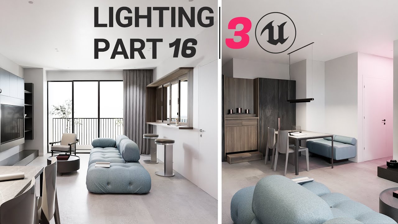Lighting in Unreal Engine | قسمت سوم) نورپردازی فضای داخلی در آنریل انجین 5 (جلسه شانزدهم))