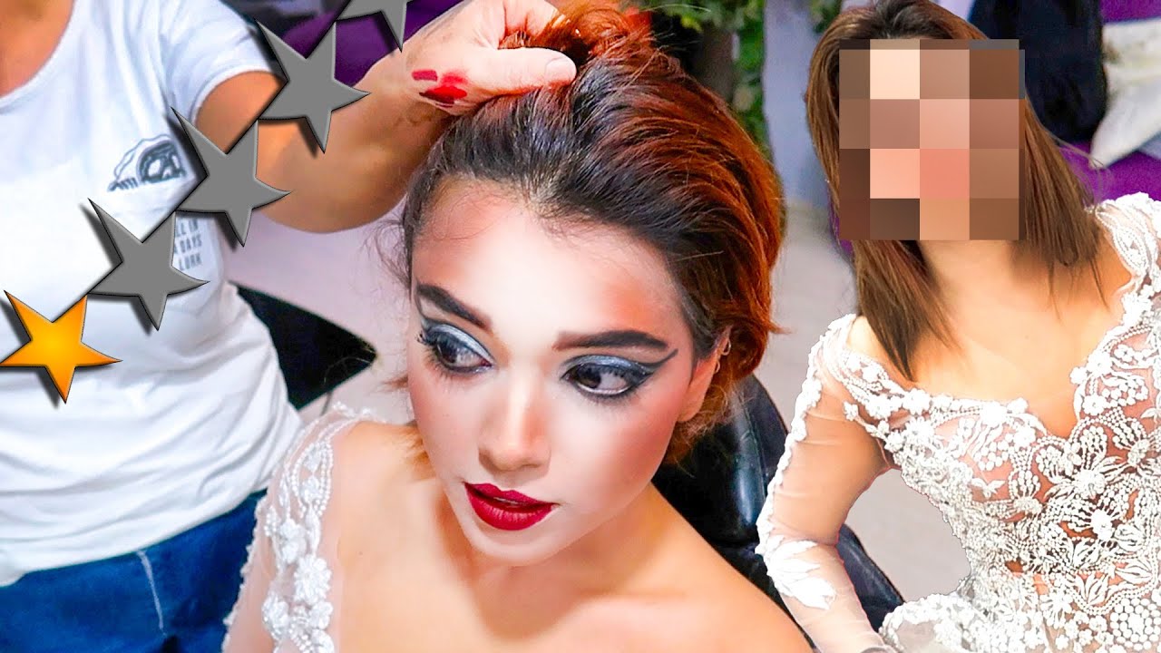 عروس شدم👰‍♀️ رفتم بدترین آرایشگاه استانبول (با آرایشگره دعوام شد😑)