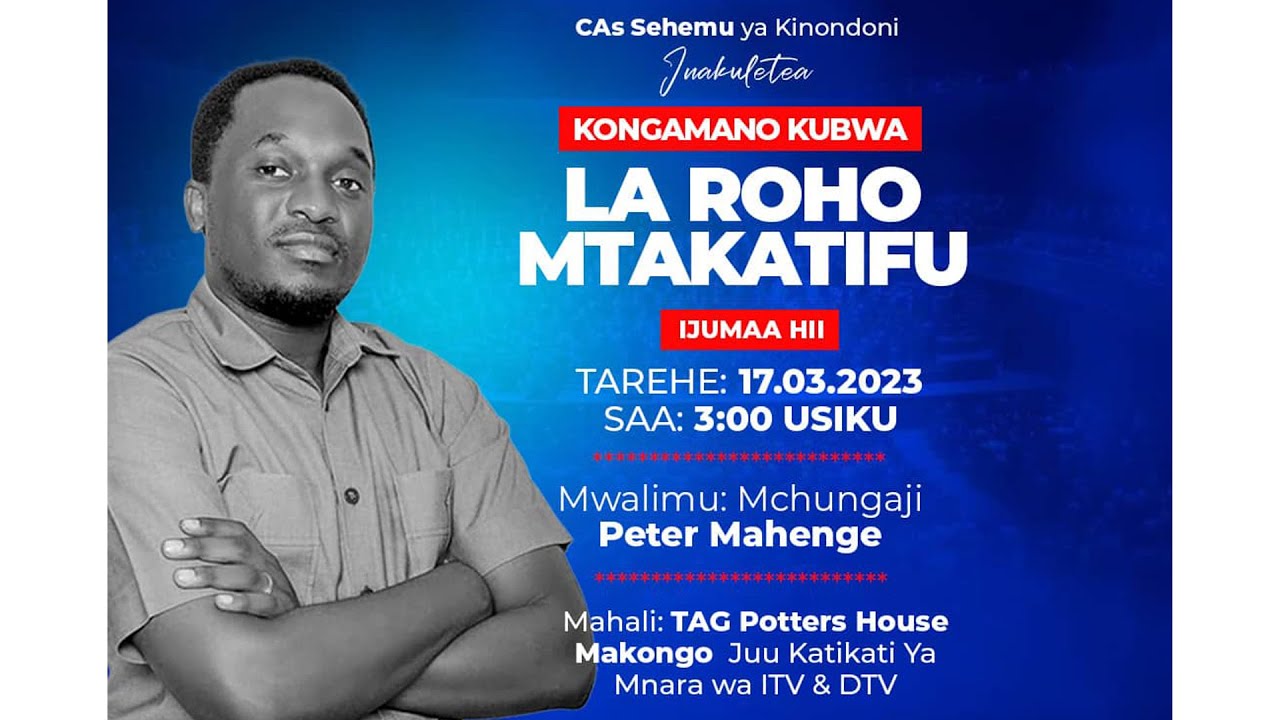 #LIVE KONGAMANO KUBWA LA ROHO MTAKATIFU | SECTION YA KINONDONI