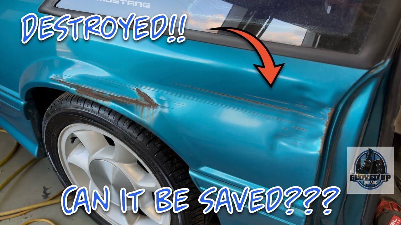 Can I Save This Quarter Panel???? 1993 Cobra Quarter Repair
