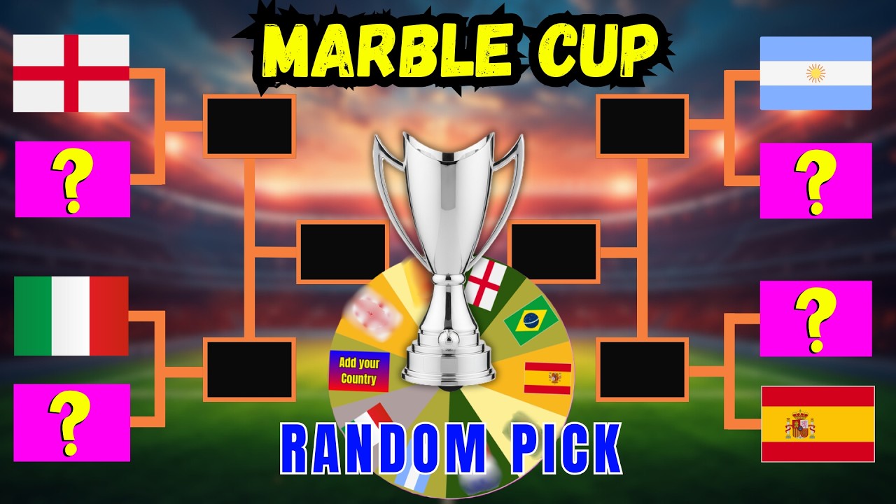 🎲 MARBLE CUP – RANDOM PICK | Marble Football Tournament Simulation