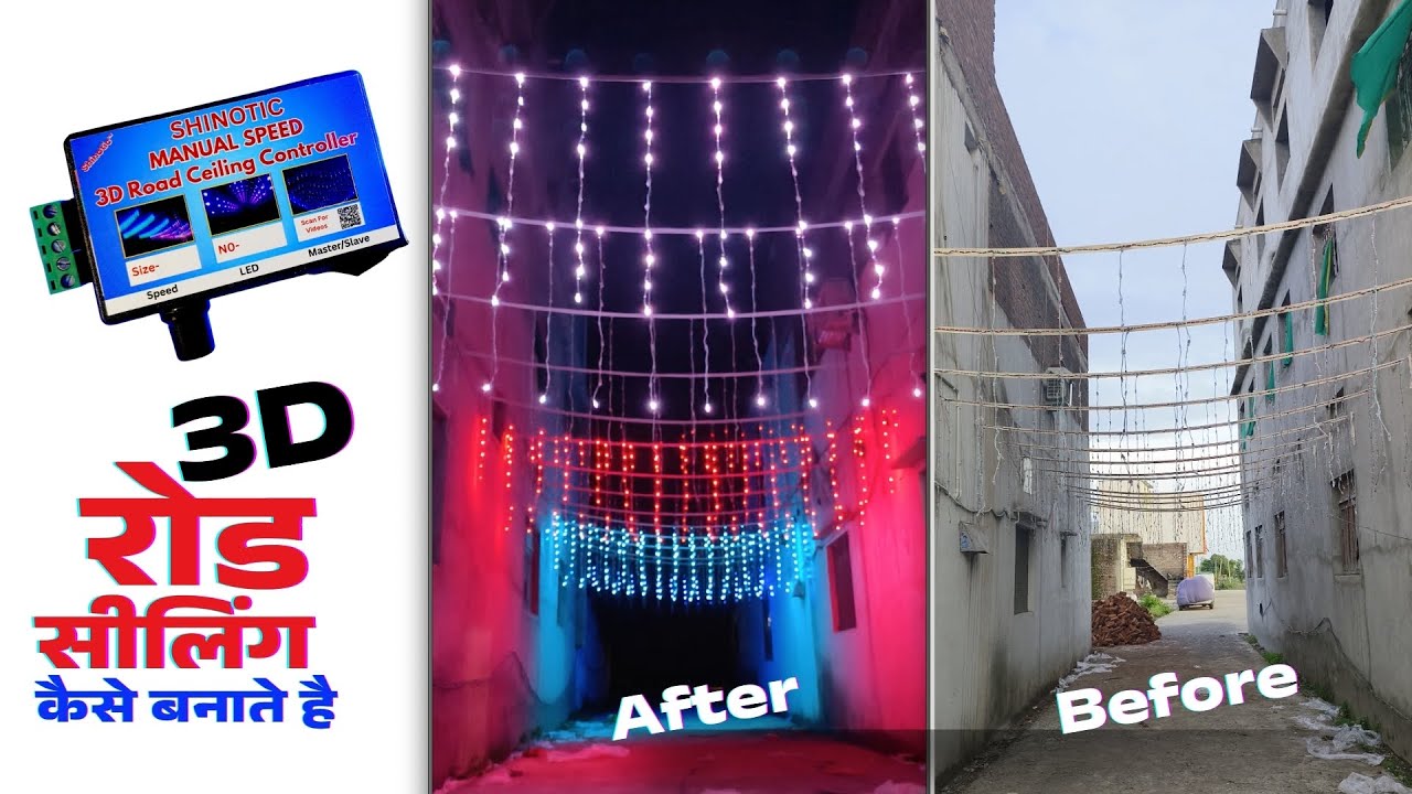 How to make 3D road ceiling Set || Pixel led lights Video #160