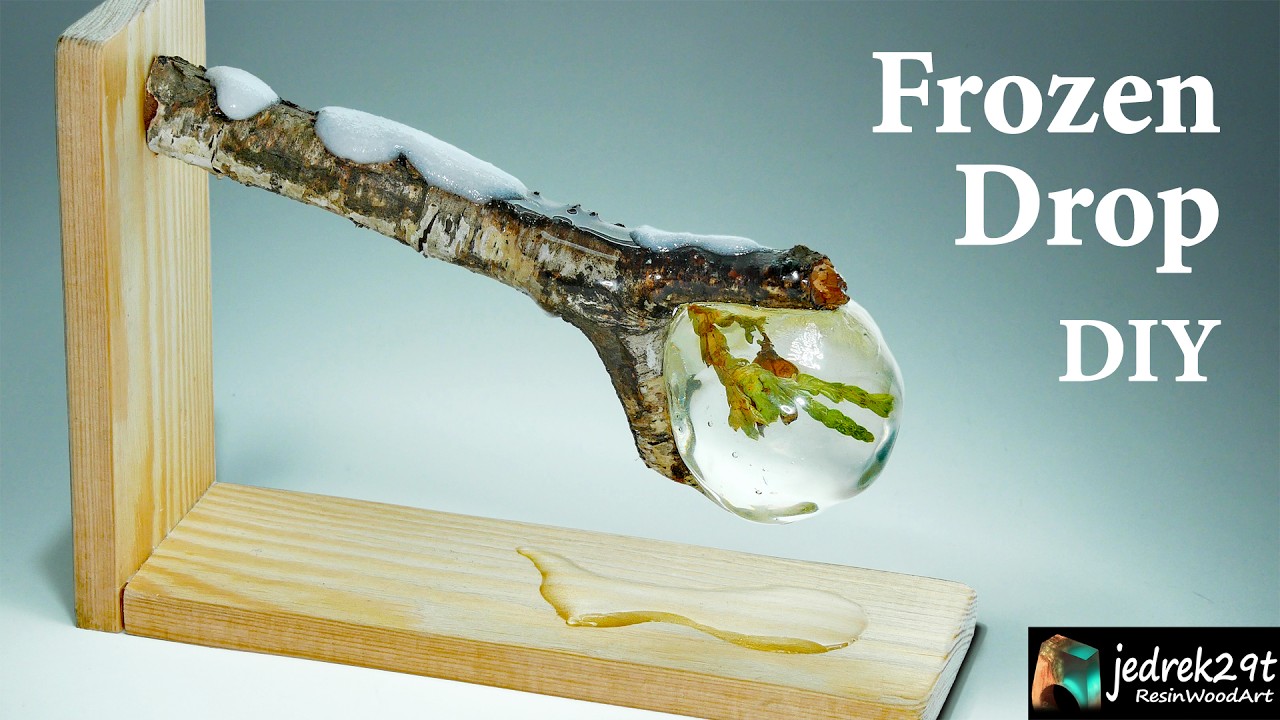 Frozen ❄ Raindrop 💧 on a Branch / Resin Art