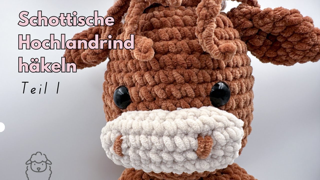 😱 Du wirst dieses flauschige Hochlandrind LIEBEN! 🧶🐂 Häkelanleitung für Hochlandrind Teil 1
