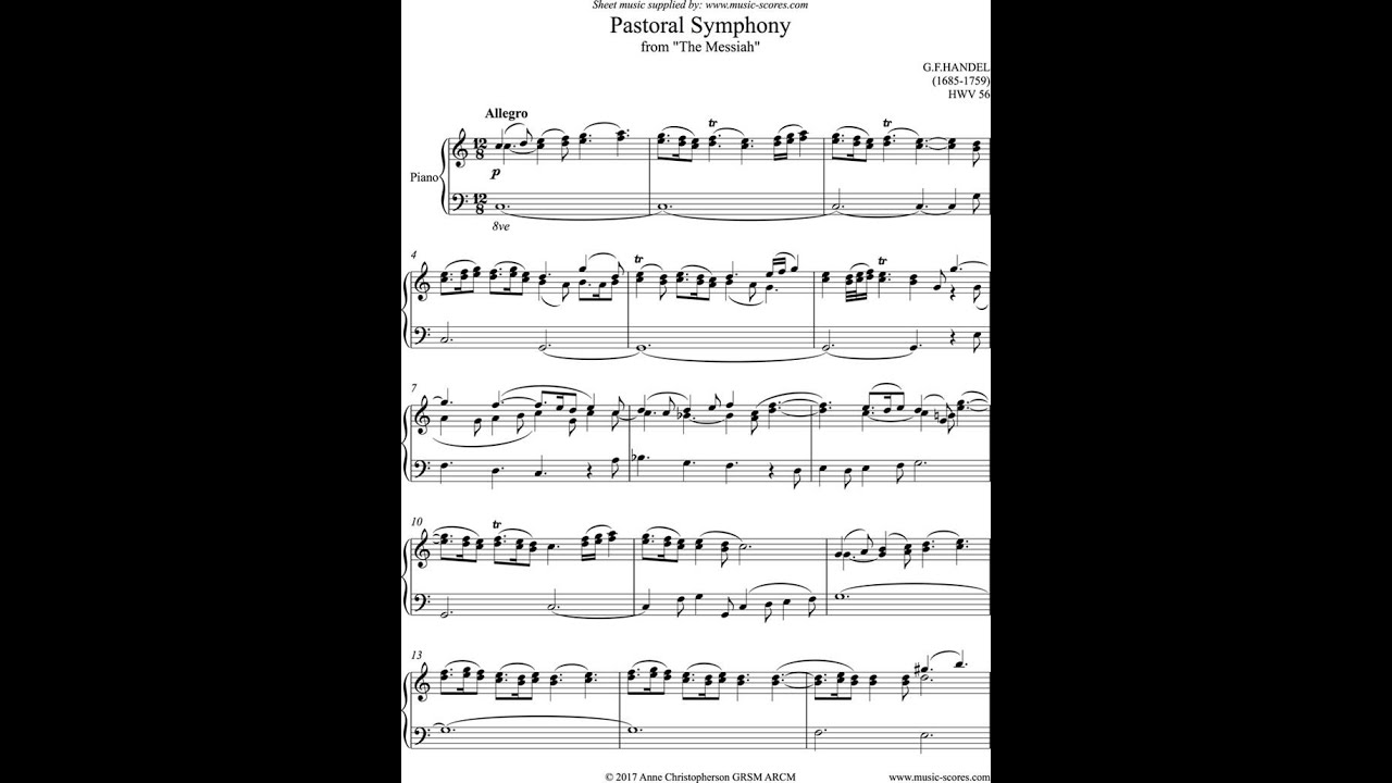 Handel Pastoral Symphony Messiah