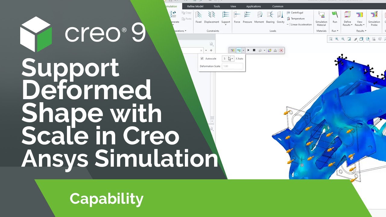 Support Deformed Shape with Scale in Creo Ansys Simulation | Creo 9