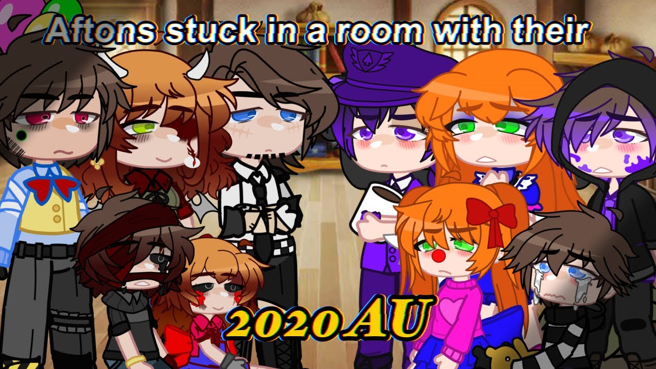 Aftons stuck in a room with their 2020 AU||FNaF||Gacha Club||Afton family