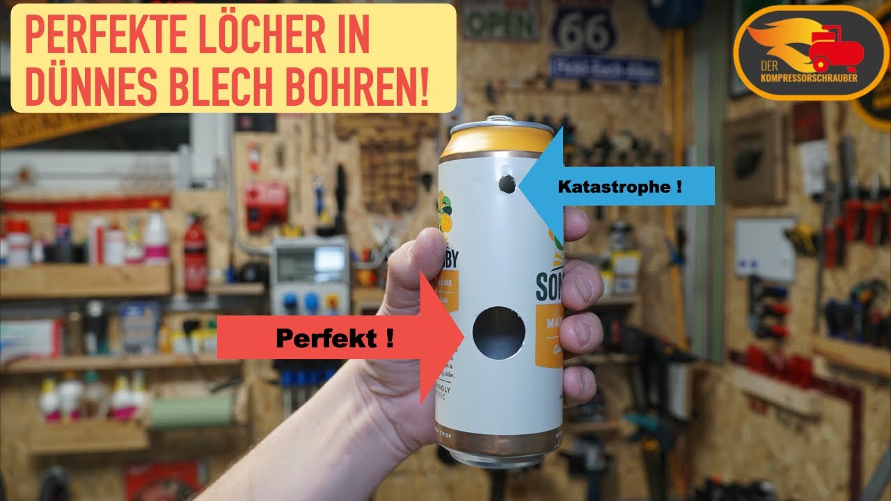 Perfekte L&ouml;cher in d&uuml;nnes Blech Bohren! so mache Ich das!