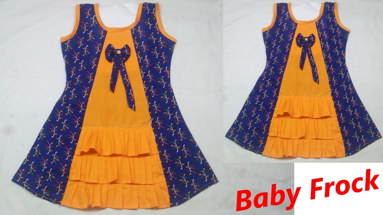 Front panel baby Frock Cutting and Stitching | Beautiful  baby frock cutting and stitching