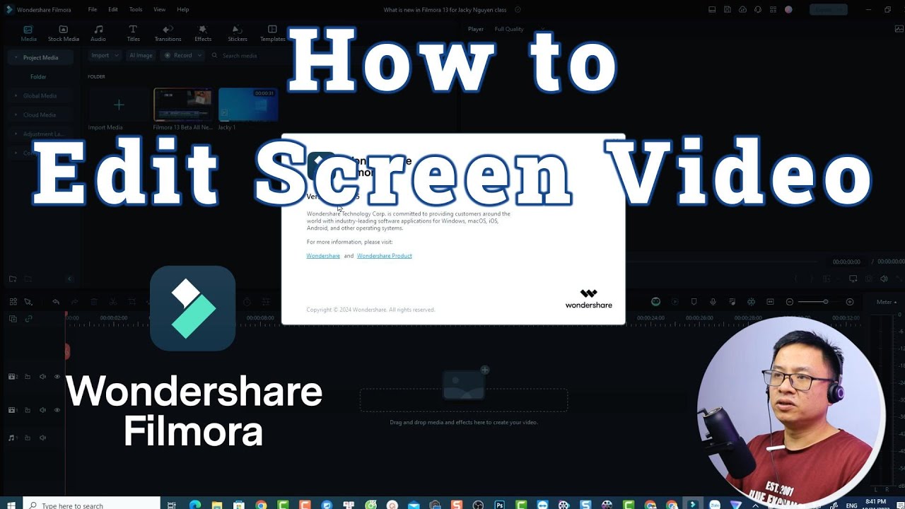 Как редактировать видеозапись экрана в Filmora 13
